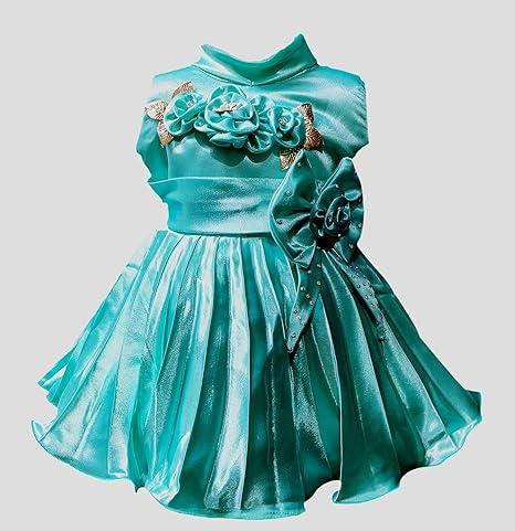 sky blue baby frock