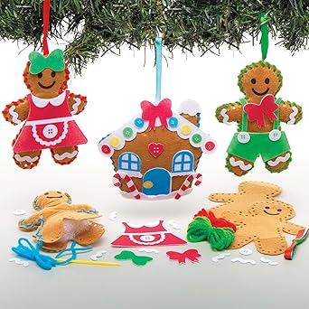 Download Amazon Com Baker Ross At165 Gingerbread Ornament Sewing Kits Pack Of 3 Christmas Arts And Crafts Assorted Industrial Scientific PSD Mockup Templates