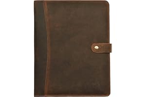Leather Village Organiseur de portefeuille professionnel en cuir pour homme et femme – Porte-cartes élégant pour documents, d