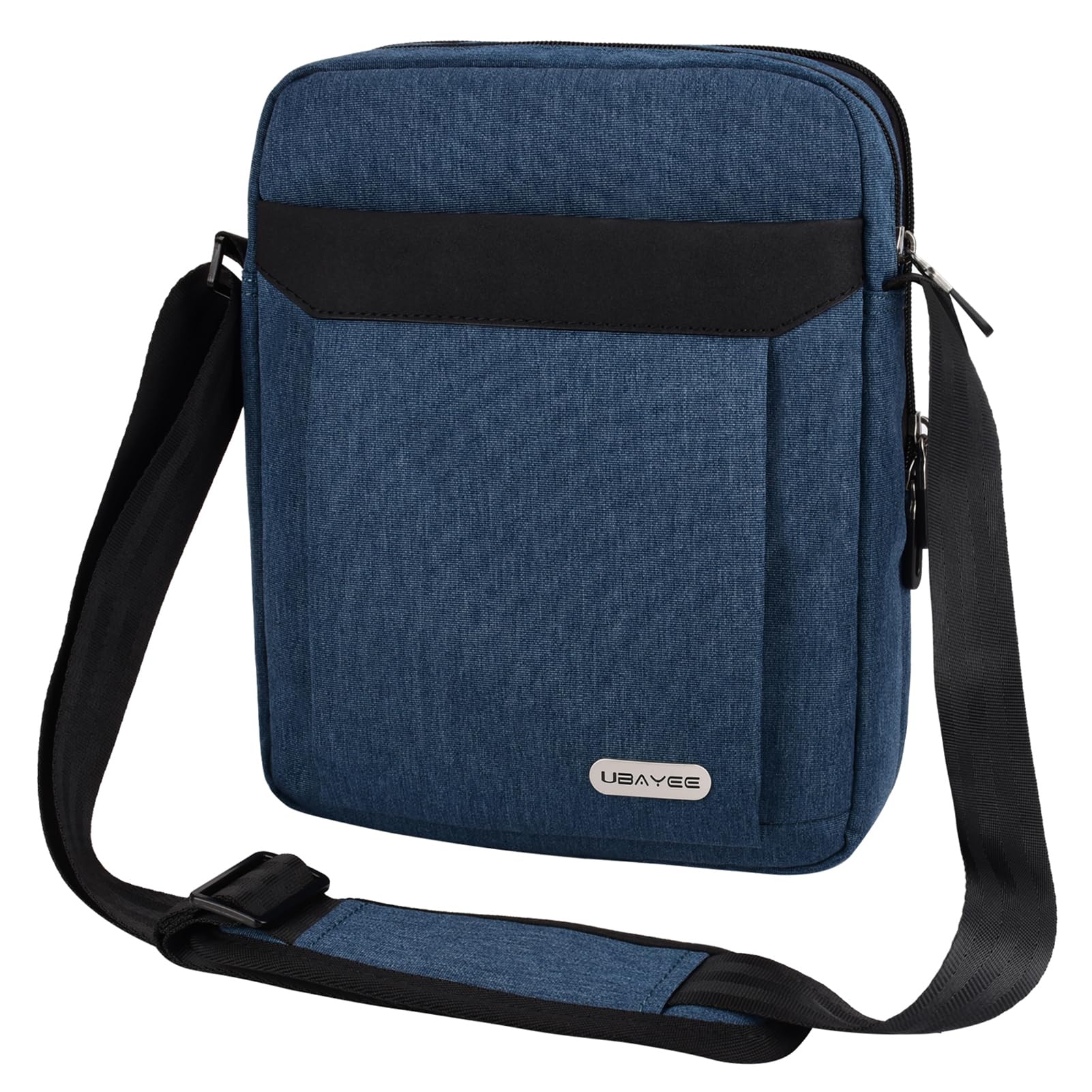 UBAYEE Men's Shoulder Bag with Shock-absorbing Tablet Pocket (Fits 8-10.5 Inch iPad), Navy Blue