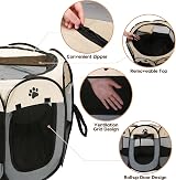 Sea Team Foldable Pet Playpen Portable Soft Pop-Up Mesh Dog Cat view 7