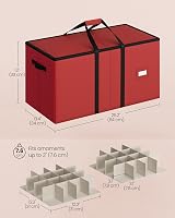 SONGMICS Christmas Decoration Storage Box 128 Slots 7.6 cm Red RFB039R01 view 7