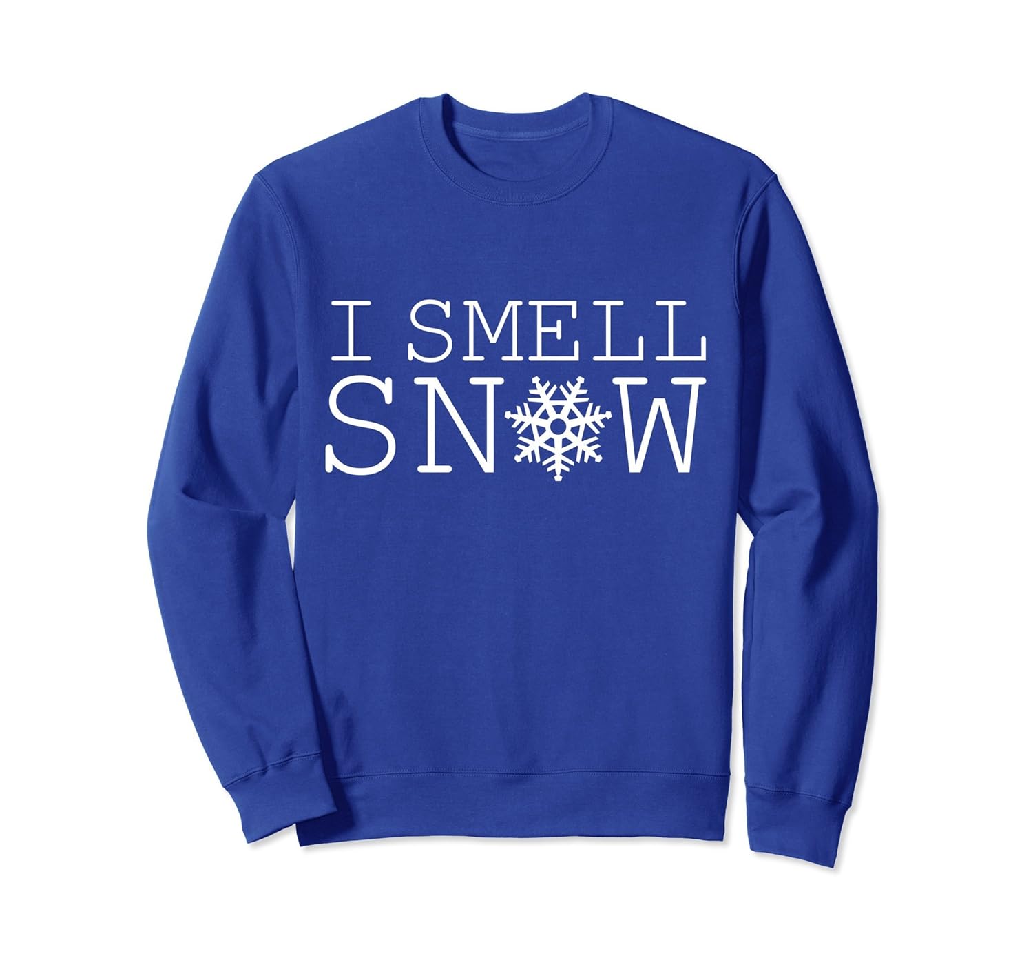 I Smell Snow Snowflake Graphic Winter Holiday Sweatshirt-anz