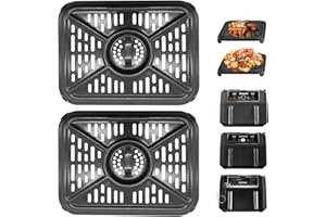 GWY Air Fryer Grill Pan for Ninja Foodi DZ401 DZ550 10 Quart DualZone Air Fryer, Replacement Crisper Plate Grill Plate Tray A
