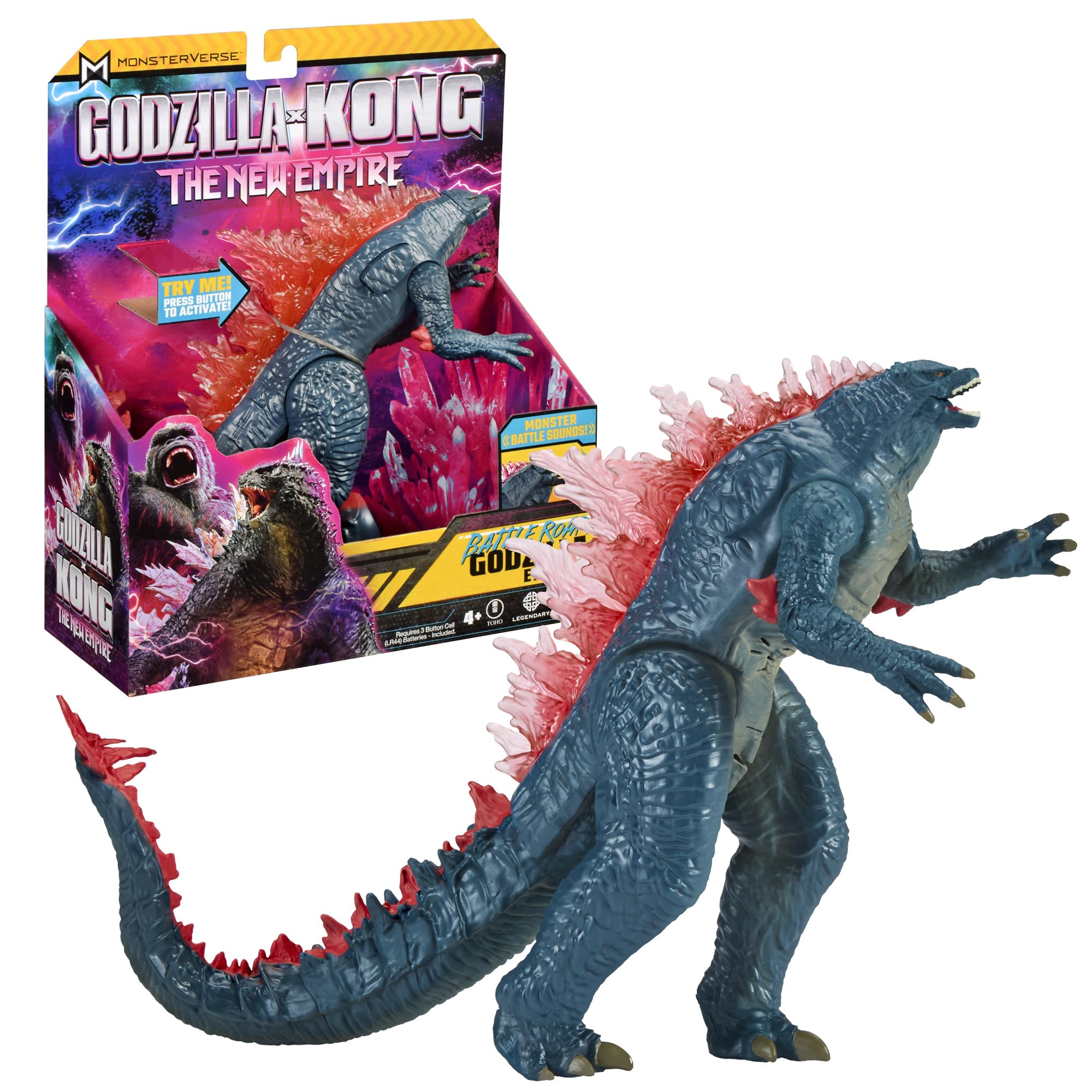 Godzilla x Kong: The New Empire, 7-Inch Authentic Battle Roar Godzilla Action Figure Toy, Iconic Collectable Movie Character in Unique Limited Edition Packaging, Toy Suitable for Ages 4 Years+