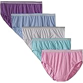 Fruit of the Loom Women's Plus Size "Fit For Me" 5 Pack Heather Hi-Cut Panties