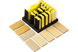 Shawya 56 PCS Hand Sanding Block Set Include 16 PCS Contoured Profile Sander Block and 40 Sheet Sandpaper Interchangeable Assorted Convex & Concave Shapes Used for Woodworking Furniture, Auto Paint