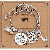 HUTIMY Cheerleading Gift Bracelet Present Ideas Cheerleading Bracelets Cheer Bracelet