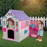 Dolu Garden Fairytale Playhouse with Electronic Doorbell Pink Garden Toys view 2