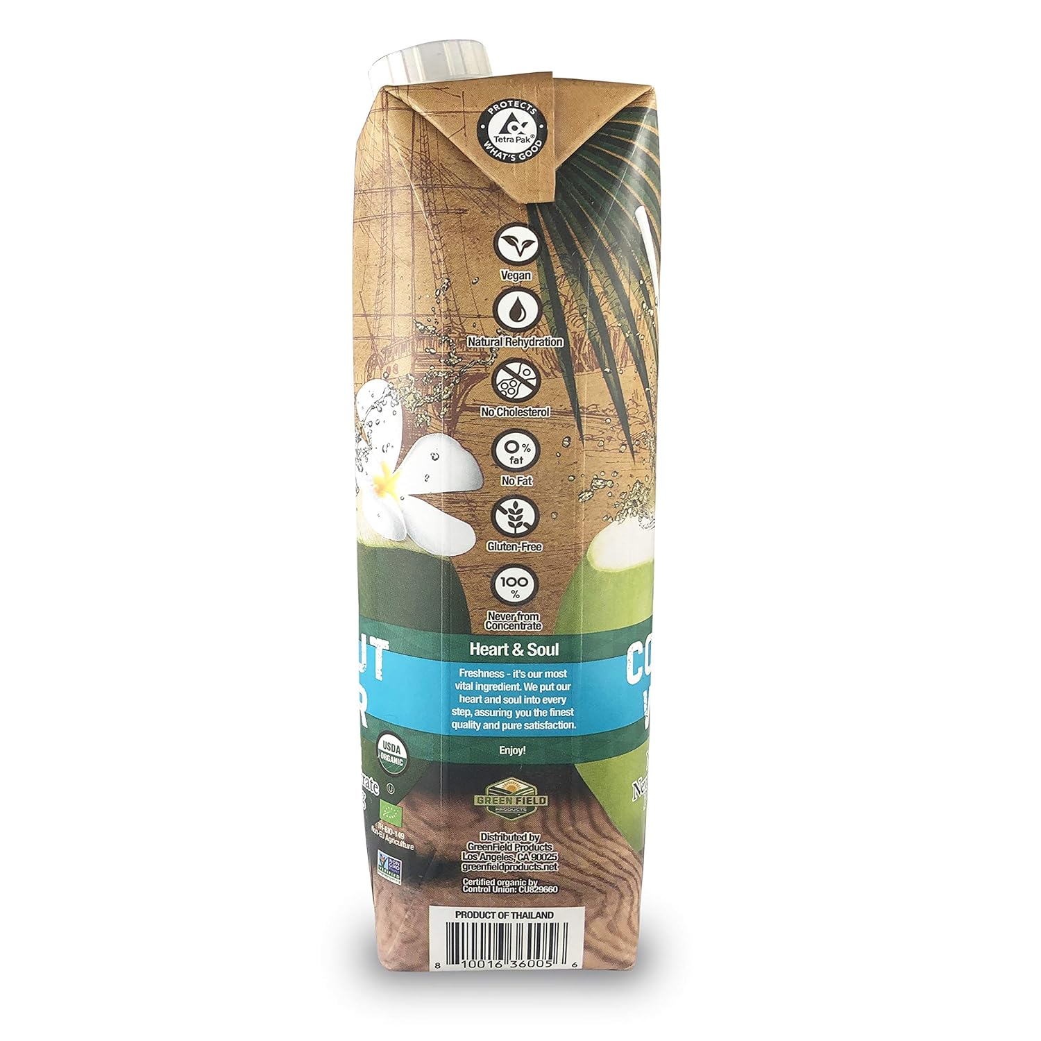 Natures Greatest Foods, agua de coco orgánica, certificado ...