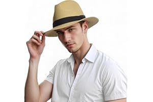 SAJUZEN Perfect Sun Hat for Beach and Summer, Classic Panama Straw Hat
