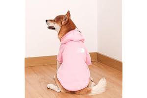 JizahPET Dog Hoodie,Comfortable, Soft and Breathable Fashion Dog Sweatshirt,Outdoor Sports Dog Clothes Face,for Small, Medium and Large Dogs (Pink, X-Large(Chest: 23'', Back: 15''))