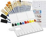 Halobios 25-Well Folding Palette with 25 Brushes Set