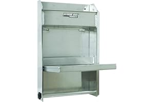 Extreme Max 5001.6053 Junior Aluminum Work Station Storage Cabinet Flip-Out Work Tray with Paper Towel Rack Organizer for Enc