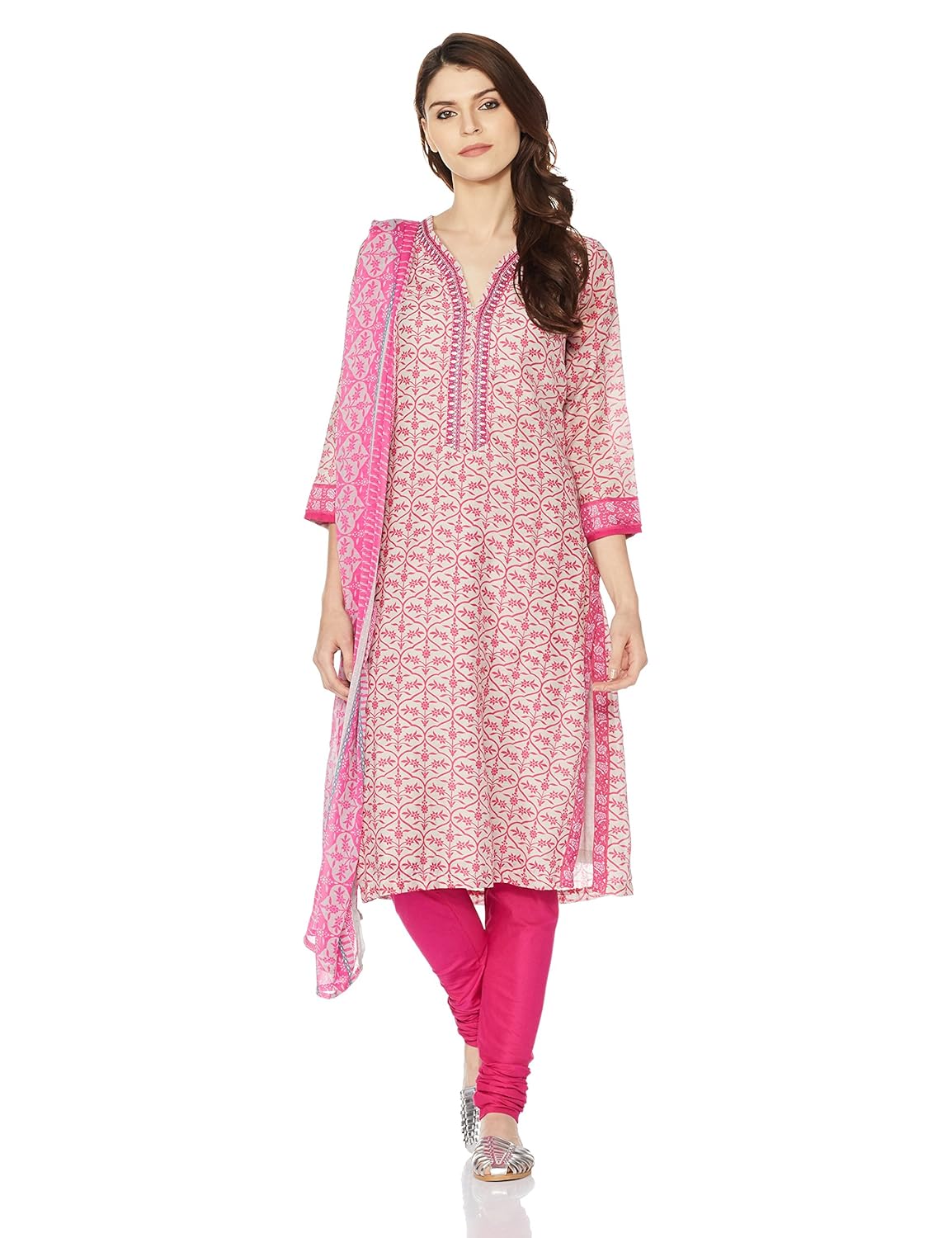 biba women's straight salwar suit