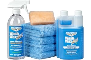 AERO COSMETICS Wet or Waterless car Wash Wax Kit with 2 Gallon Concentrate for Aircraft RV Boat