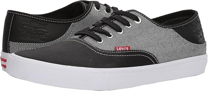 Levi's Shoes Men's Monterey Canvas Denim Black/Reverse 13 D US: Amazon