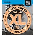 D'Addario EXL115Wx5 (5 sets) Electric Guitar Strings, 3rd String Wound, Nickel, Round Wound, Blues/Jazz Rock (.011-.049)