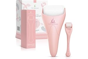 PUR Botanicals Derma Roller & Ice Roller 2 in 1 for Beard Hair Skin Face 540 Titanium.25mm - Self Care Gifts Facial Skin Care Tools…