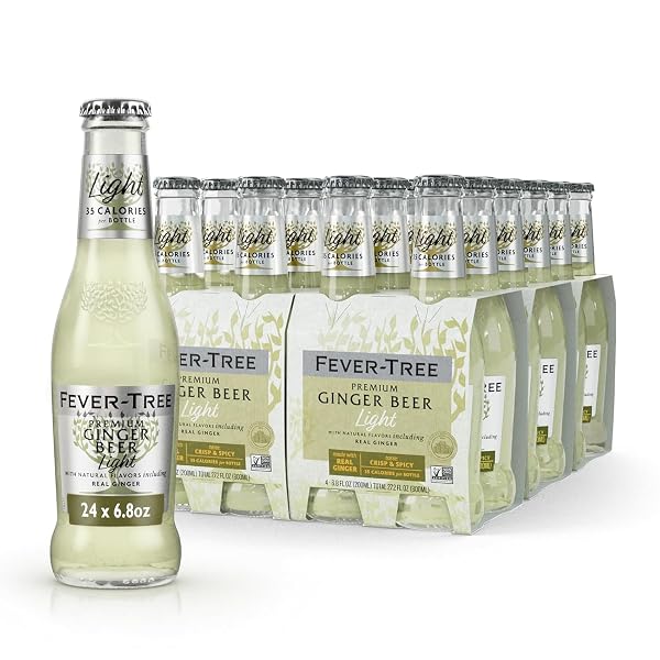 FEVER-TREE LIGHT GINGER BEER – PREMIUM LOW CALORIE...