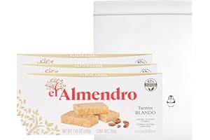 El Almendro Soft Turron Bundle - Creamy Almond Turron Gluten Free Turron Blando con Almendras Turron Tendre Amandes Calidad Suprema W/Premium Penguin Quick Storage Pouch (3 Pack Soft Turron)