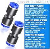 ERGAOBOY 12mm OD Push to Connect Fittings Blue PU12 view 4