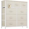 YITAHOME Dresser for Bedroom with 9 Drawers - Organizer Unit for Living Room, Hallway, Closets (Cream White)