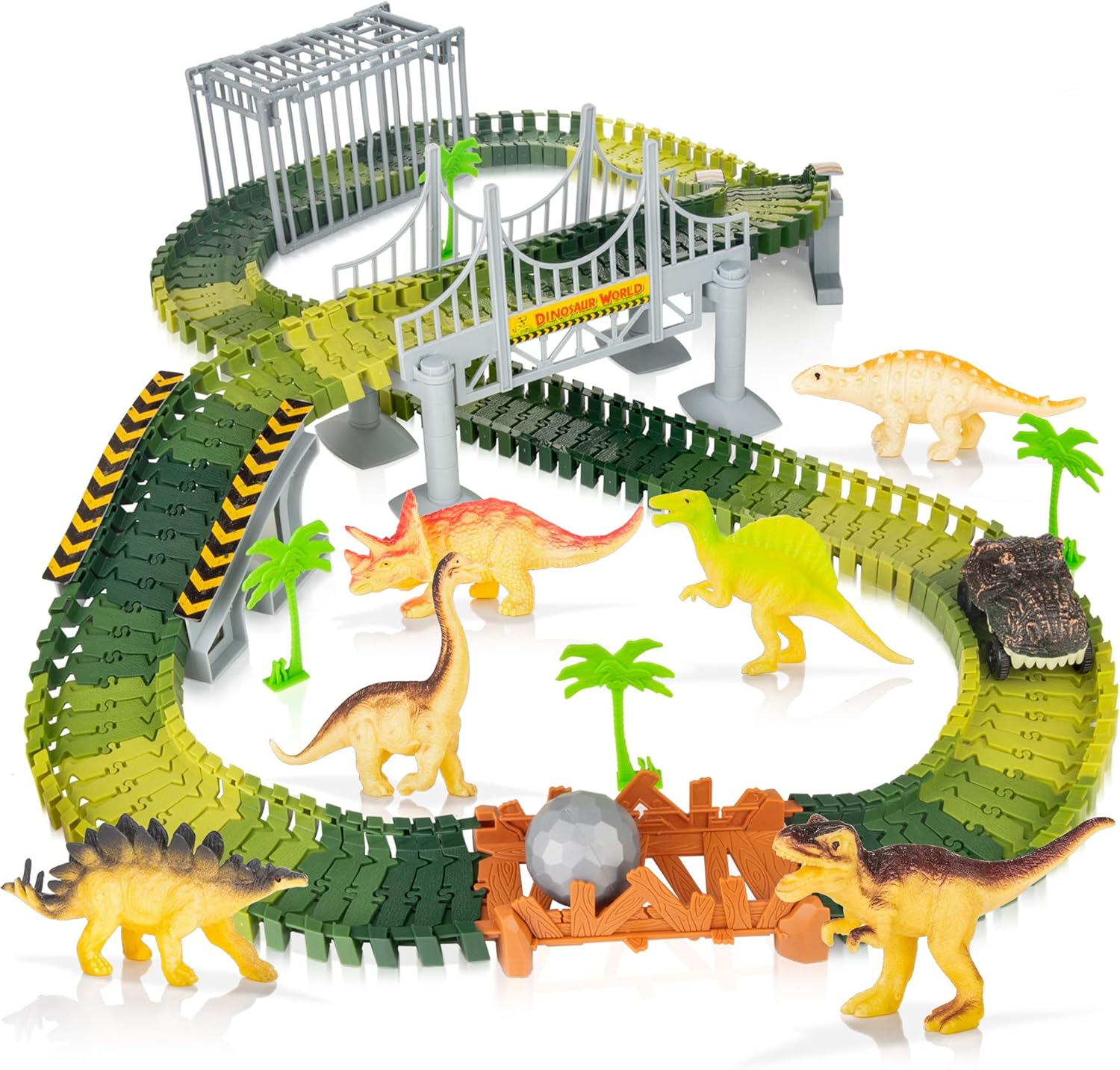dinosaur race car track