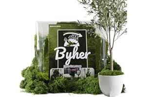 BYHER Fake Moss for Plants Indoor, 7OZ Value Pack - Artificial Grass for Crafts, Floral Arrangements & Potted Plants, Natural