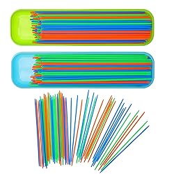 Boao 200 Pieces Pick up Sticks Game Toys with 2