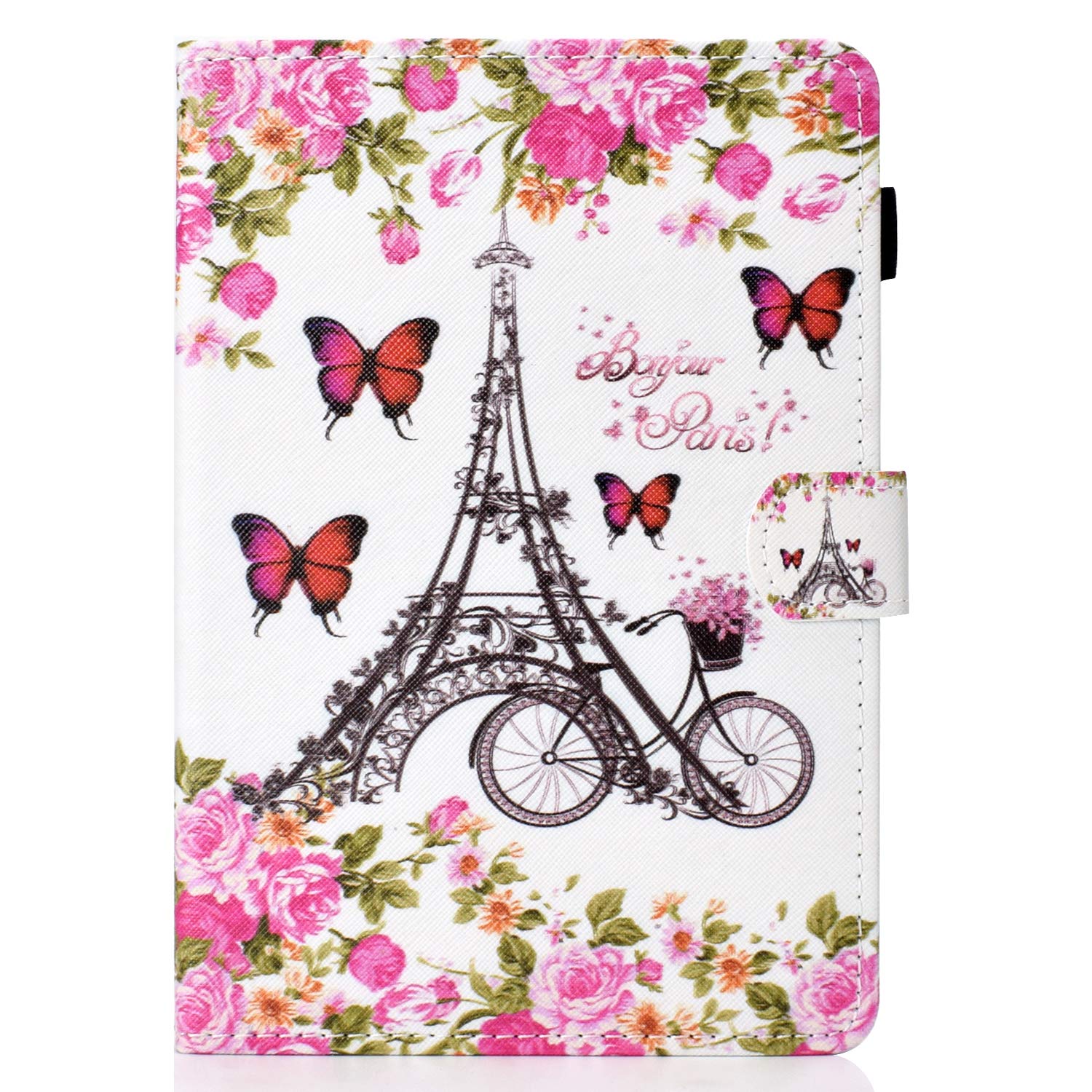 Bspring Case Fits 6" All-New Kindle11th Generation 2022 (Model:C2V2L3), Ultra Lightweight PU Shell Cover with Auto Wake/Sleep for kindle 2022/2024,Flower tower