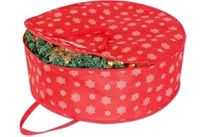 Delixike Christmas Wreath Storage Container - 36 Inch,Waterproof Wreath Storage Organizer Box -Durable Handles - Holiday and Seasonal Wreath Storage Boxes - 1 Pack