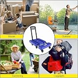 SOLEJAZZ Folding Hand Truck Dolly 230KG 6 Wheels 2 Cords Blue view 7