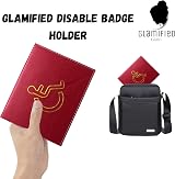 Glamified Disabled Badge Holder Leather Disability Parking Cover Maroon view 5