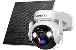 Solar 4K Security Cameras Wireless Outdoor, 360° PTZ, AI Human Detection, Color Night Vision, Battery Max with 5W Solar Panel