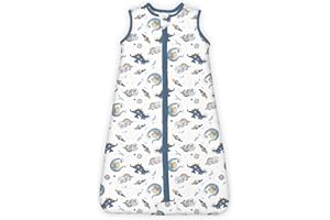 TOTBASIC 1.0 TOG Sleep Sack 6-12-15 Months, Baby Sleep Sack with Sleeveless, Cozy Premium Baby Wearable Blanket with 2-way Safe Zipper All Season Sleeping Bags, 1-pack