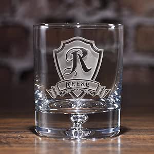 personalized etched bourbon glasses