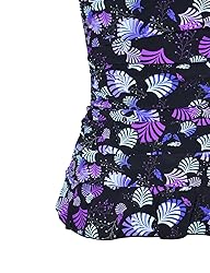 Hilor Women's Plus Size Tankini Top Slimming Ruched