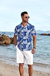 COOFANDY Men's Tropical Shirts Short Sleeve