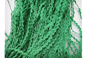 Lyracces Wholesale Lots 50yards Mini Woven Zigzag Rick Rack Ribbon RIC Rac Trims Scrapbooking Dressmaking (3mm, Green)