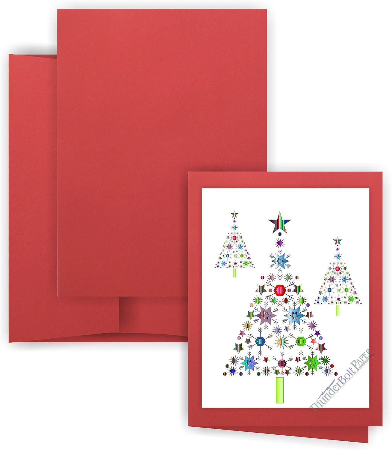 4X6 Folded Size with A-6 Envelopes - Bright Apple Red - 25 Sets - (6X8 Cards Scored to Fold in Half) White Labels - Blank Matching Pack - Invitations, Greeting, Thank You, Notes, Holidays, Weddings : Office Products