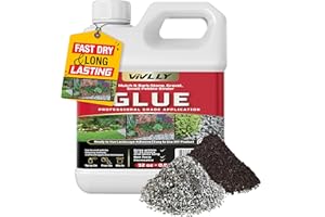 Vivlly Mulch and Bark, Stone, Gravel, Small Pebble Binder Glue! – 32 oz - 0.94ltrs - 0.25 Gallon - Fast-Dry Ready to Use Resin for Spray - Strong Landscape Maintenance - High Strength Stabilizer Lock