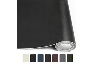 CHEIGHY Leather Repair Kit for Furniture - Advanced PU, Strong Self Adhesive Leather Repair Patch for Couch 3.9X79 inch Vinyl Repair Tape for Car Seat Upholstery Sofa Office Chair (Black)