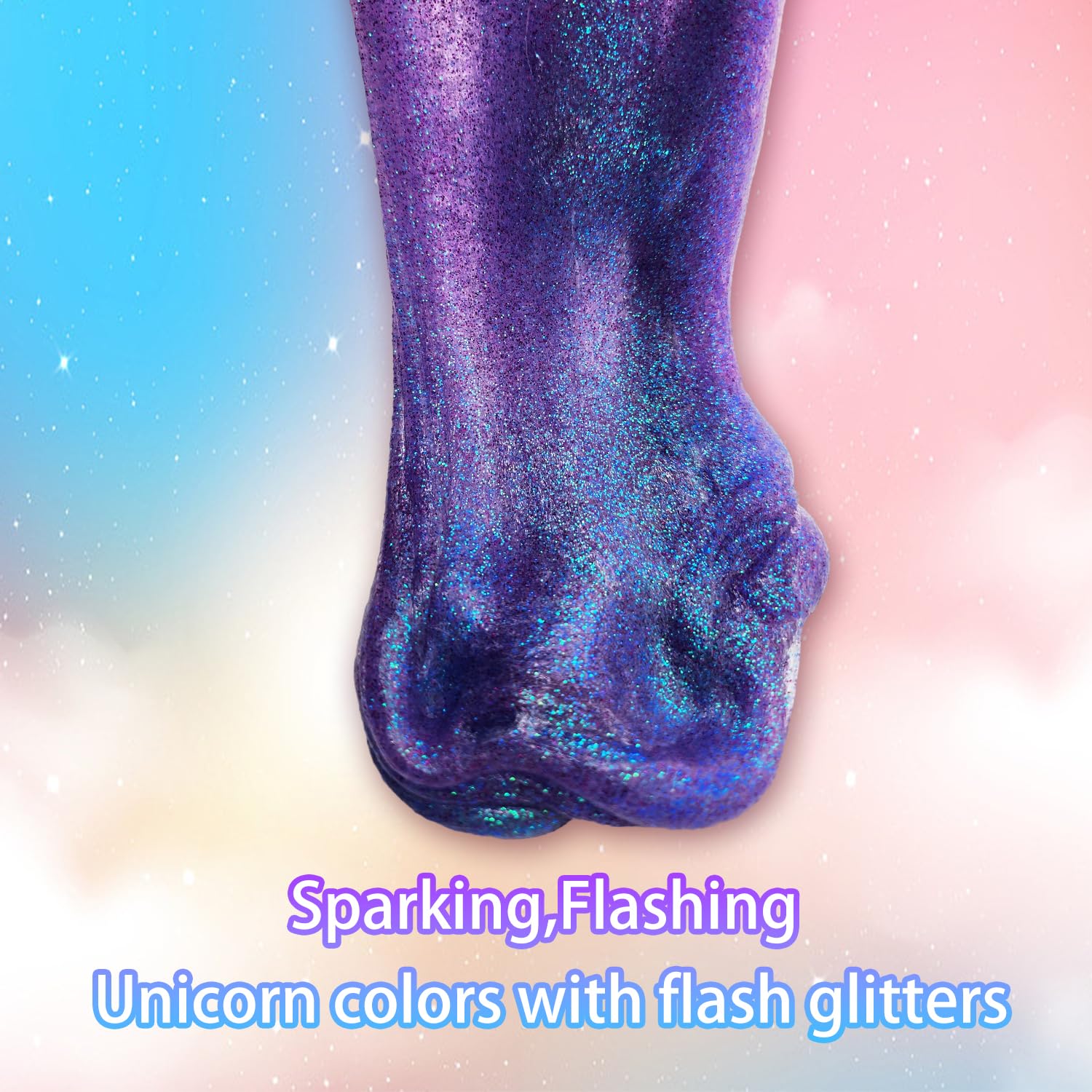 64 Pack Unicorn Galaxy Slime Kit,Party Favor for Girls & Boy,Non Sticky,Stress & Anxiety Relief,Easter Basket Stuffers,Christmas Stocking