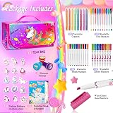 weirtoya Unicorn Washable Scented Markers Art Craft Set for Girls 4-8 Yrs view 2