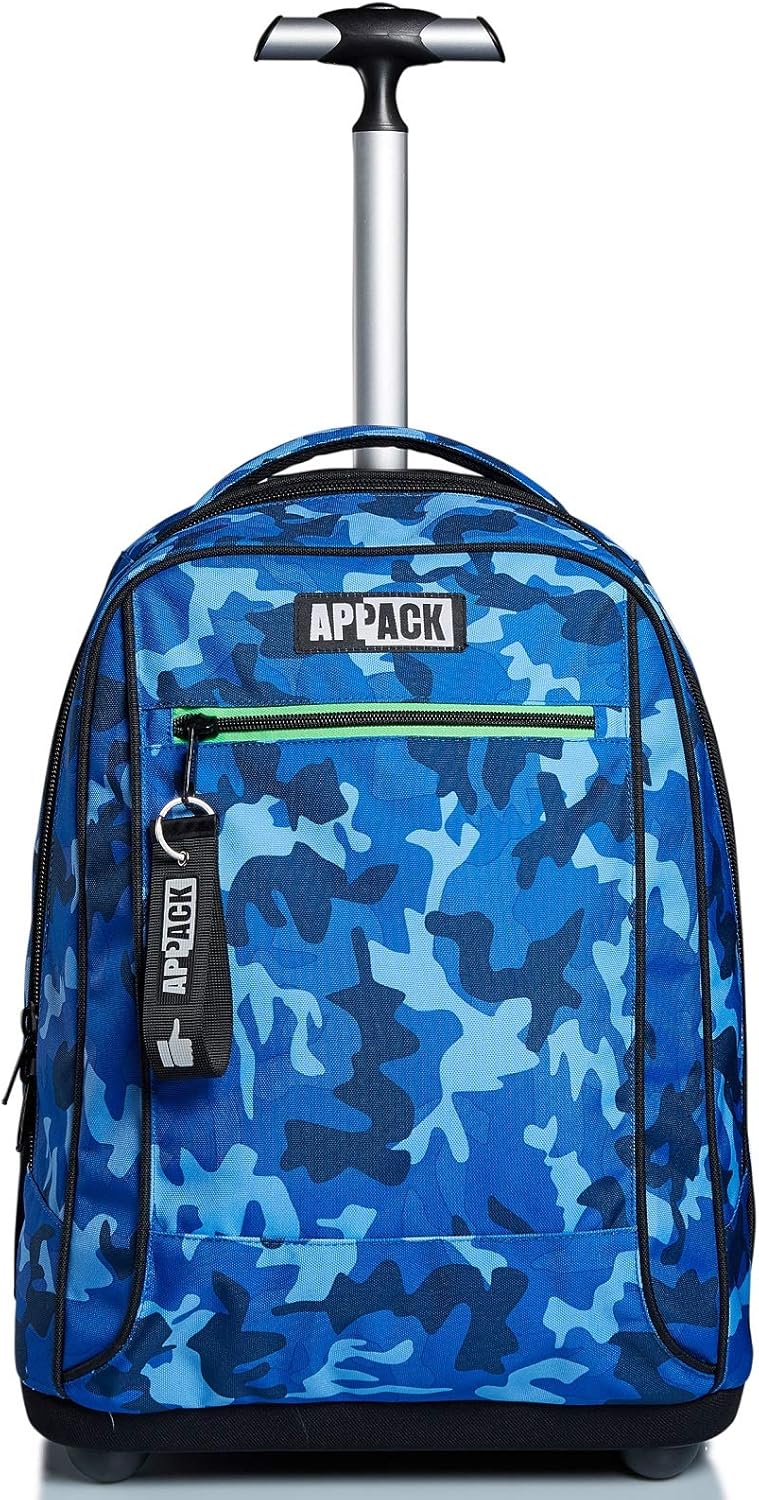 Big Trolley Appack, Yuzer, Blu, 2 in 1 Spallacci per uso Zaino, Scuola & Viaggio