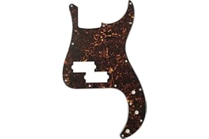 HANSHILUNPING Electric Guitar Pickguard for Fender Japan Precision Bass Style (4 Ply Brown Tortoise)