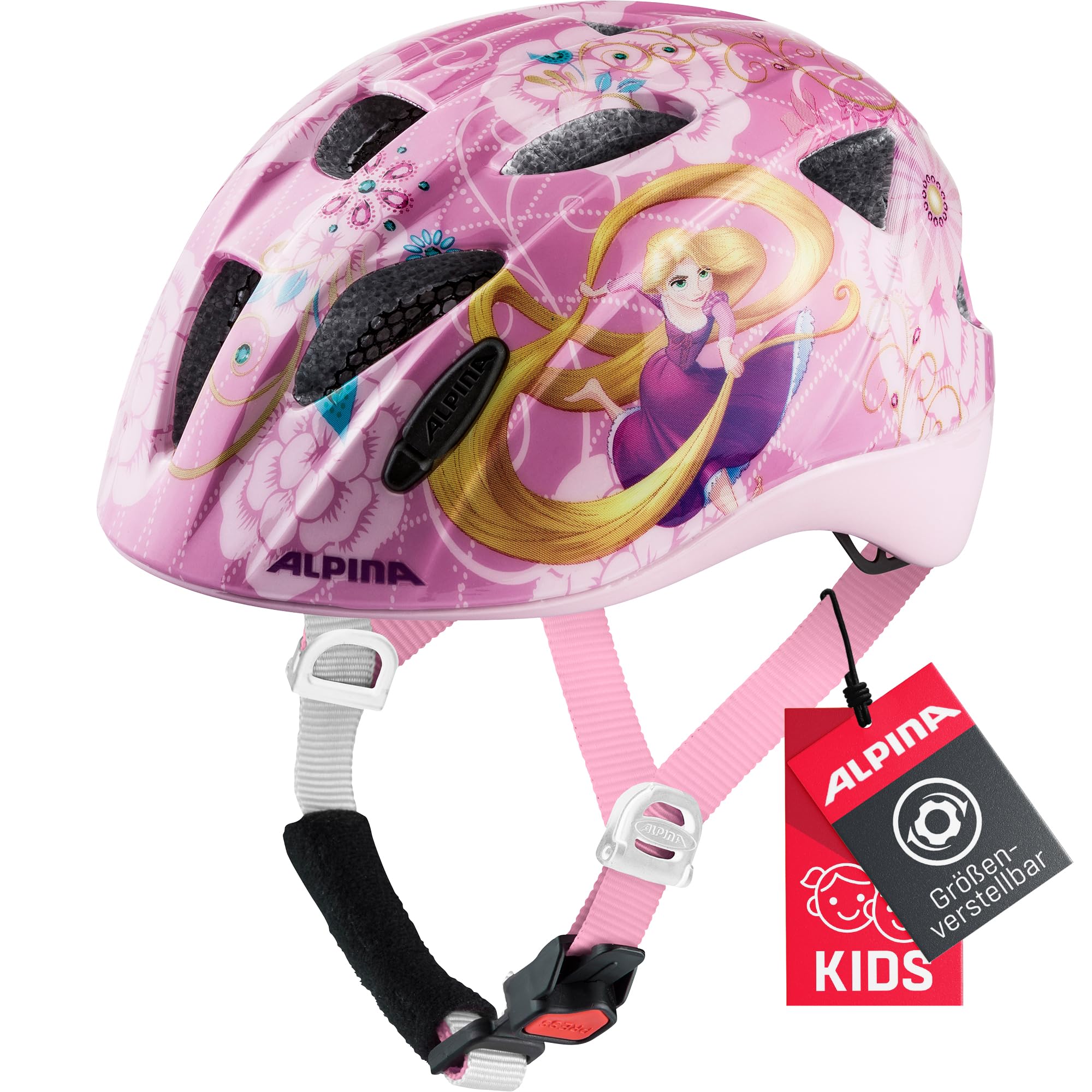 ALPINA Unisex - Children, XIMO DISNEY cycling helmet, Rapunzel gloss, 47-51 cm