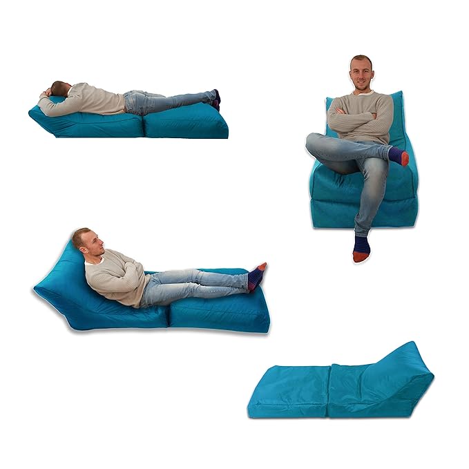 MaxiBean Sitzsack/Sessel, blaugrün, Aqua, für Innen und Außen, Extra groß, Gaming-Sitz, XXXL, Wetterfest, Wasserabweisend
