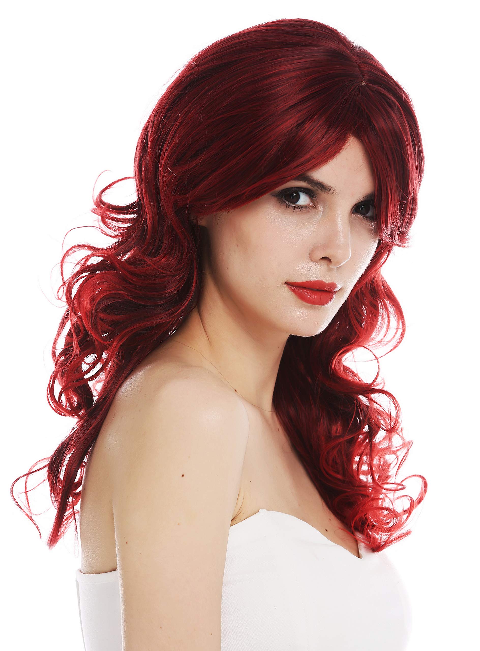 WIG ME UP - TYS-488-36TREAD wig women's wig long curly tips parting red burgundy